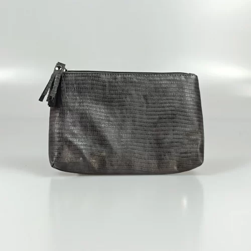 Gray Silky PU Pouch