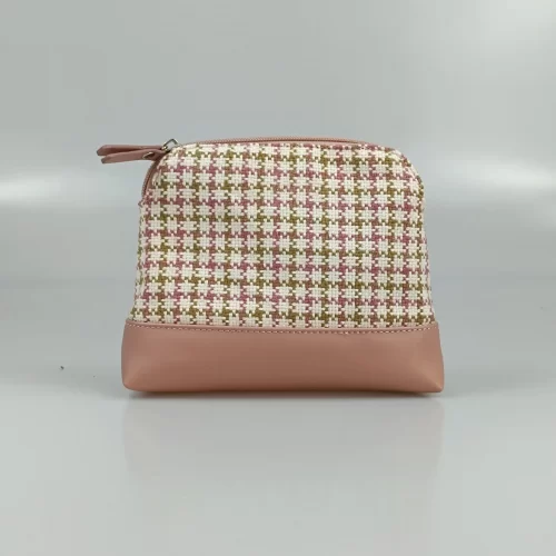 Colorful Striped Stitching PU Pouch