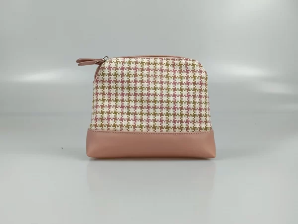 Colorful Striped Stitching PU Pouch