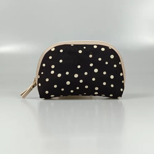 Black And White Spotted Pouch Bag