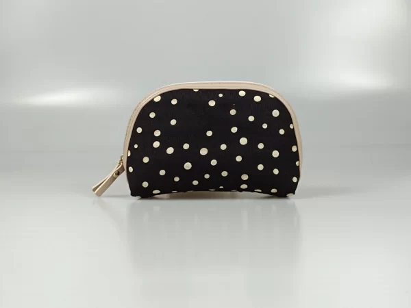 Black And White Spotted Pouch Bag