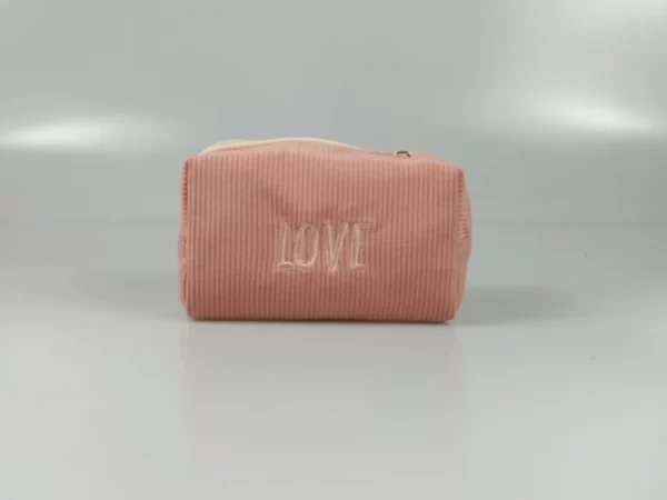 Polyester Cotton Embroidery Logo Travel Cosmetic Bag