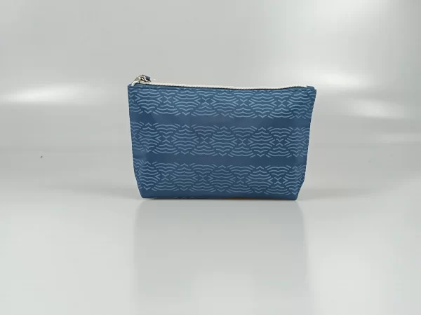 Blue Patterned Oxford Cloth Cosmetic Bag