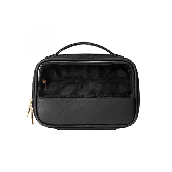 black transparent cosmetic bag