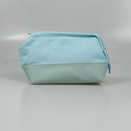 Blue Canvas Cosmetic Bag