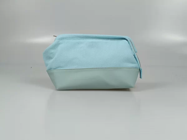 Blue Canvas Cosmetic Bag