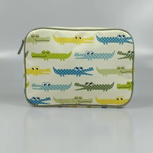 Crocodile Pattern Print Toiletry Bag