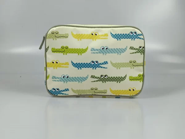 Crocodile Pattern Print Toiletry Bag